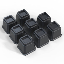 Ahasolid Bed -Risers 5 hvelykes nagyteljestmnyu btor emelok az gykerethez a kanap rasztal szke akr 1 500 font 8 fekete kszletre emelke