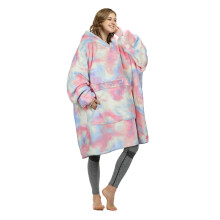 bergroes Sherpa-Hoodie-Decke-Sweatshirt mit Tasche  Catalonia Cotton Candy-Aufdruck fr Erwachsene
