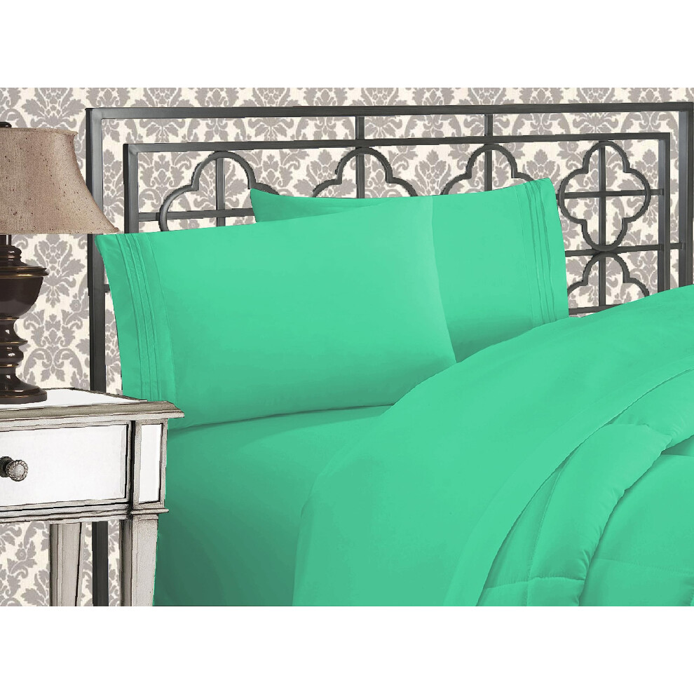 Elegant Comfort 1500 Thread Count Kreuk- En Kleurvaste Egyptische Kwaliteit Microvezel Ultrazachte Luxe 4-Delige Bedlakenset Met Diepe-image