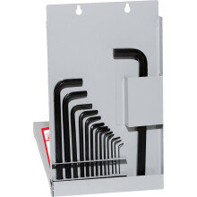 Eklind Tool 13216 Chave da chave de bola-l-HEX-l Allen-16pc Conjunto SAE Tamanhos de polegada .050-5/ 8 de comprimento com caixa de metal