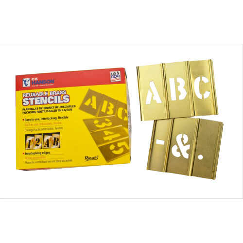 CH Hanson 10033 3"" Brass Letters Set 33 pc
