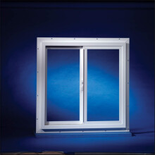 Finestra di servizio in vinile scorrevole doppia Duo-Corp Agriclass Finestra in vetro bianco/vinile 23-1/2"" L x 23-1/2"" - Confezione da: 1