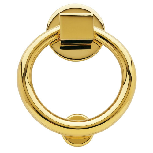 Baldwin 0195003 Ring-Türklopfer, lebenslange Garantie, Messing