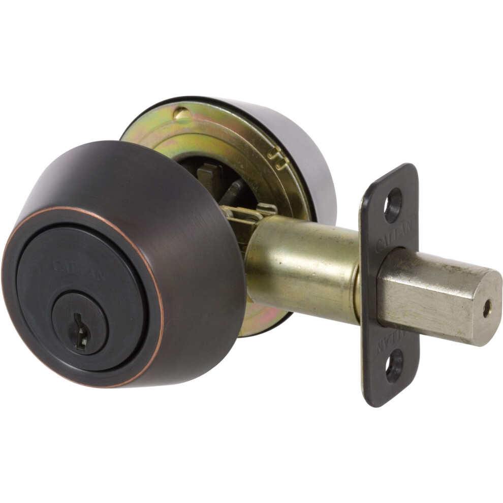 Callan Double Cylinder Edged Oil Rubbed Bronze Deadbolt 694036120124
