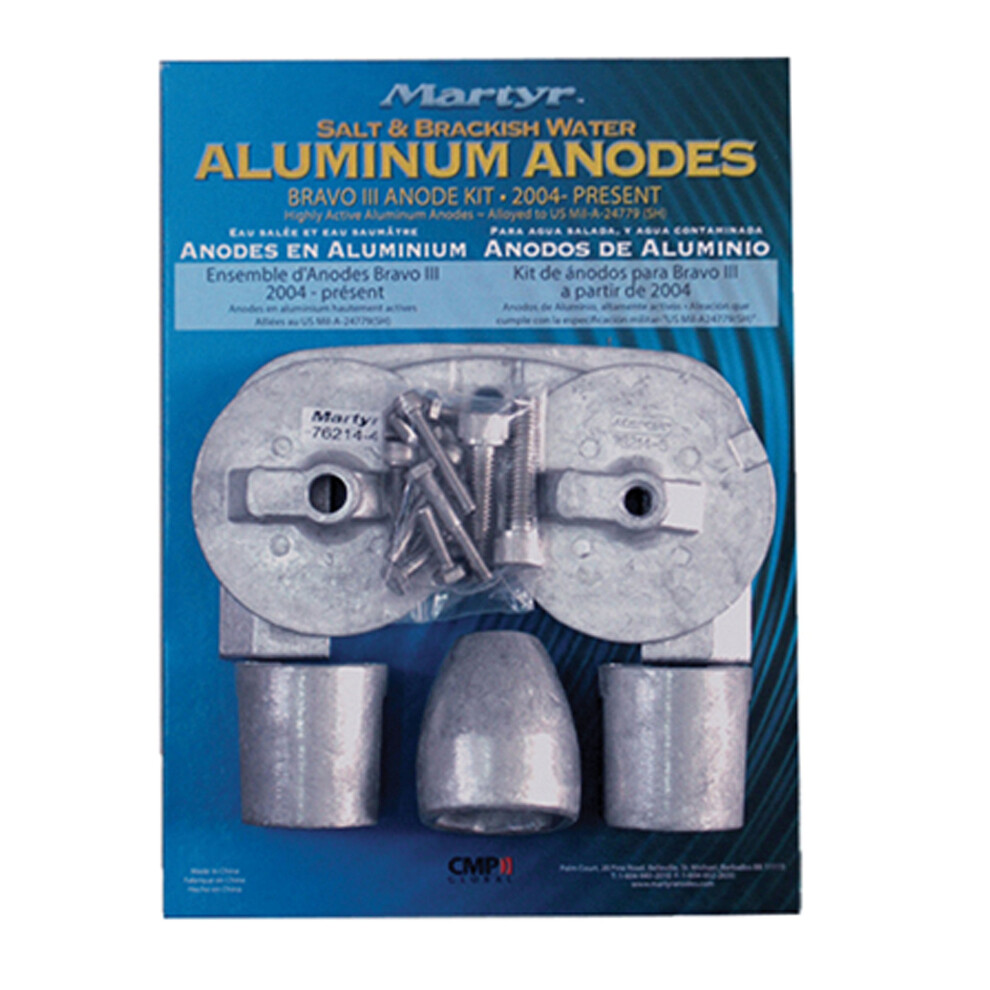 Kit D'anodes En Aluminium Martyr CMBRAVO3KITA Pour Mercury Bravo Iii-image