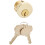 Baldwin 8322.003 Insteekslotcilinder 1-1/8"" Diameter Levenslang Messing 1