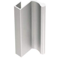 TeknikLK 6"""" satinanodiserad aluminiumdrag med 7/16"""" lpp fr skjutbara glas- och paneldrrar