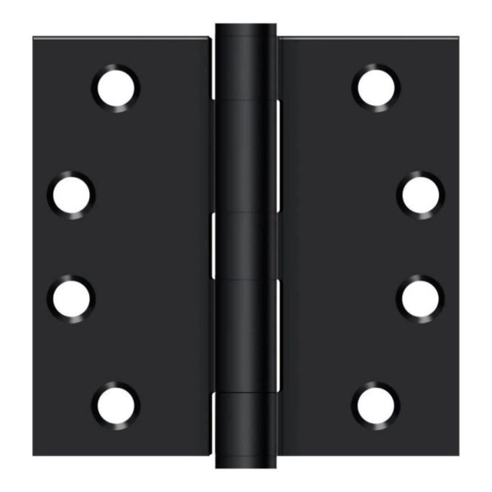 Deltana S44hd1b Heavy Duty Square Door Hinge Flat Black 4"" X 4"" 760923448012