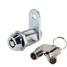 Cerradura de leva tubular FJM Security 2400ALKA con cilindro 118 y acabado cromado con llaves iguales
