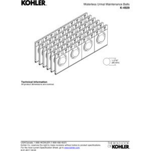KOHLER 4929-NA Μπάλες Συντήρησης Χωρίς Νερό (Συσκευασία 24) 1
