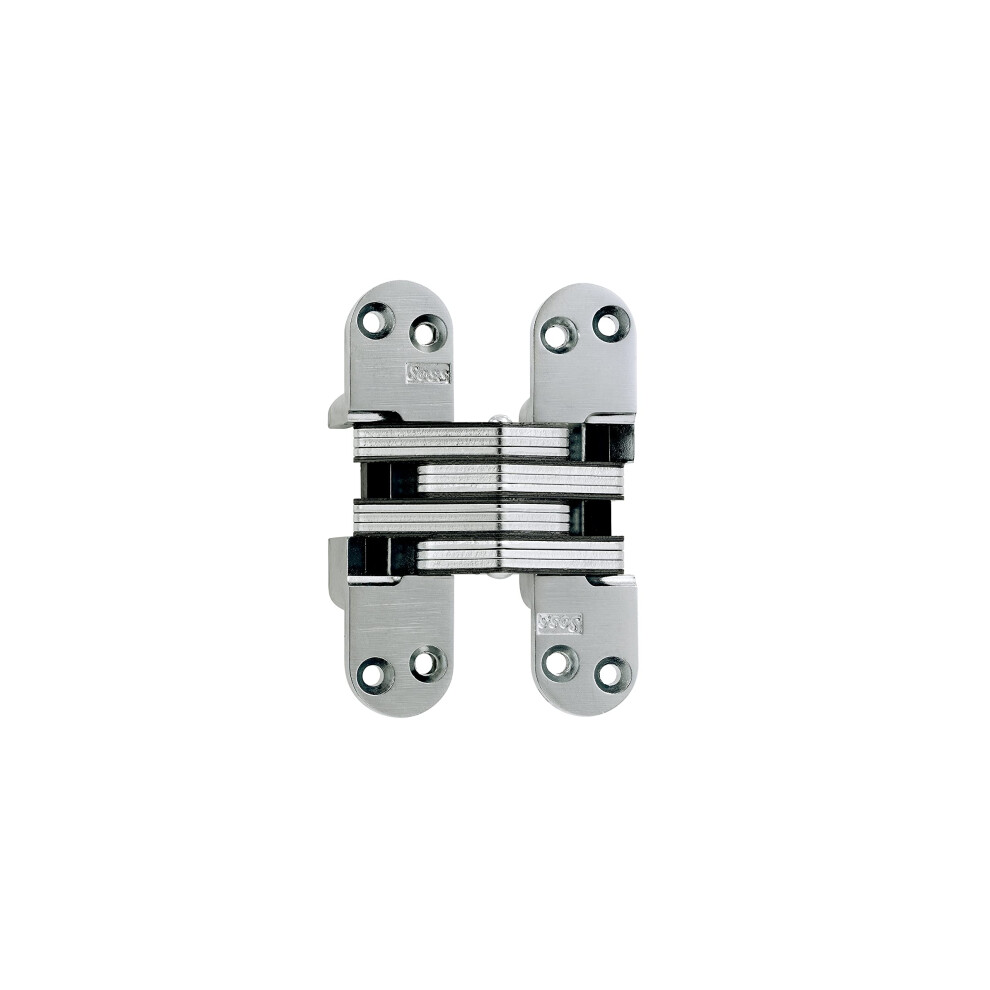 Photos - Other for Repair SOSS Mortise Mount Invisible Hinge with 8 Holes Zinc Satin Chrome Finish 4-5/8 Leaf Height 1-1/8 Leaf Width 1-41/64 Leaf Thi