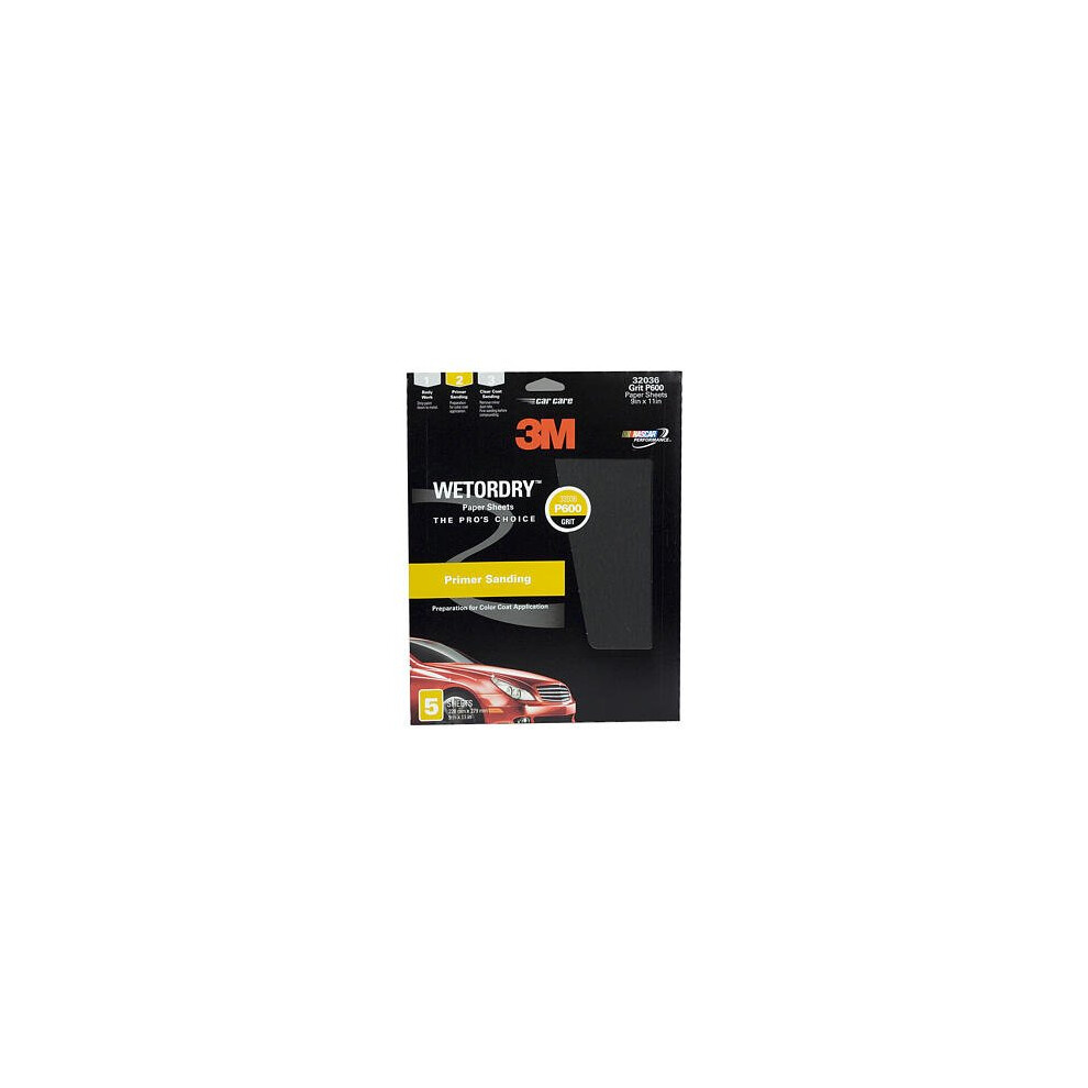 3M 32036 Imperial Wetordry 9"" x 11"" P600 Grit Sheet  (Pack of 5) [Misc.]