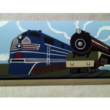 Vlaky Tapeta Hranice - Art Deco - Railfans- Bright