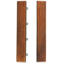 Bare Decor EZ-Floor End Trim Piece ineinandergreifender Bodenbelag aus massivem Teakholz (2er-Set)