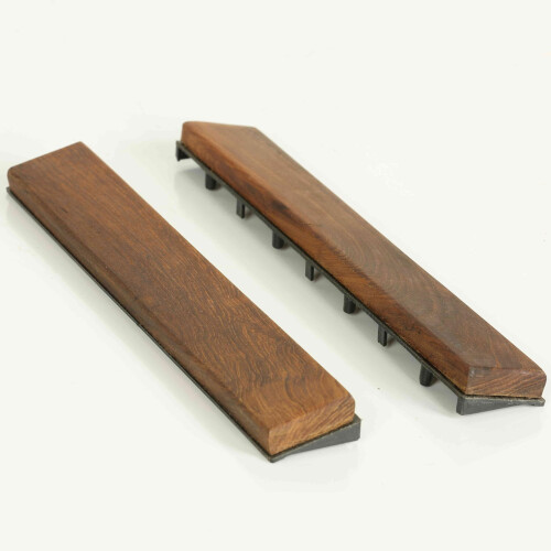 Bare Decor EZ EZ EFLOR Piesa de blocare a pardoselii de interblocare n lemn de tec solid (set de 2) 1