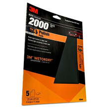 3M(TM) Wetordry(TM) Γυαλόχαρτο, 32044, 2000 Grit, 9 x 11 ίντσες, 5 φύλλα ανά συσκευασία