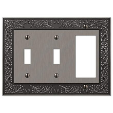 Amerelle 43TTRAN engelsk havev?gplade 2 toggle / 1 vippest?bt metal antik nikkel 1-pak