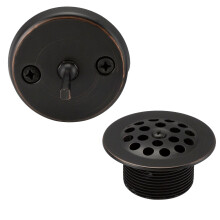 Designers Impressions 651717 Kit di scarico e troppopieno per vasca da bagno in bronzo strofinato a olio con leva di sgancio