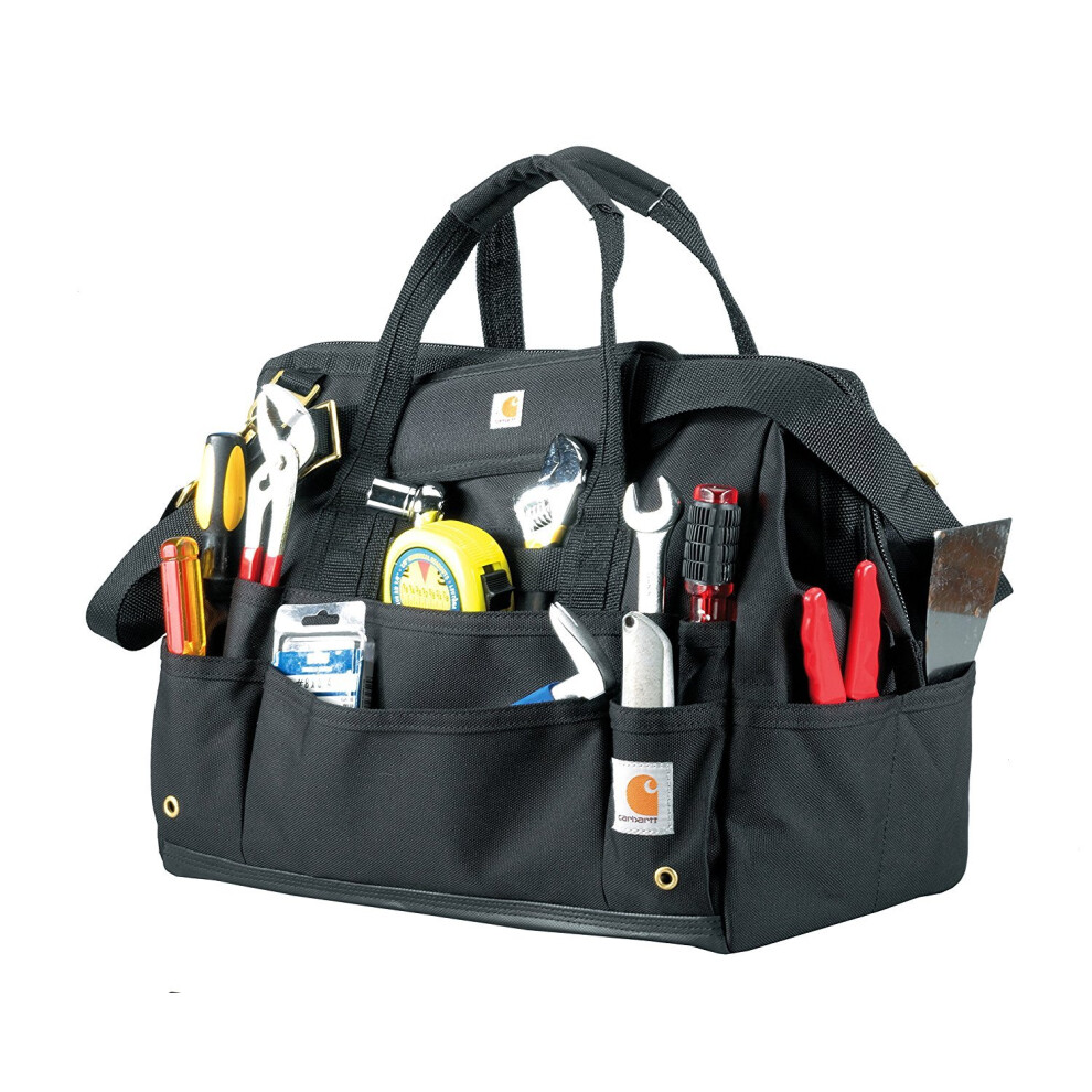 Carhartt Onsite Tool Bag  Durable WaterResistant  Tool Storage Bag  Heavyweight  14Inch  Black