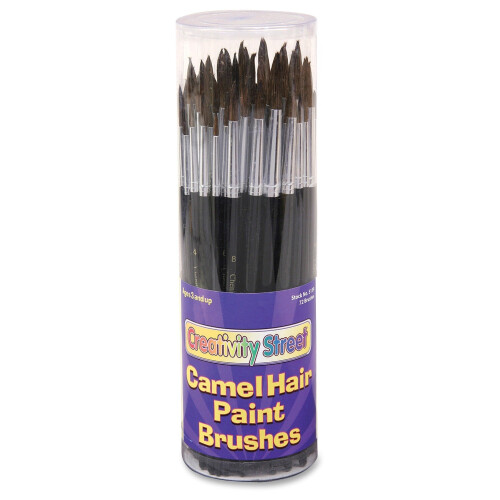Creativity Street 5159 Kamelhaar-Pinsel, sortiert, 72 Stck pro Set