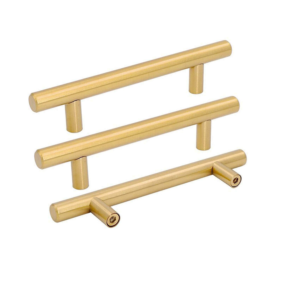 Goldenwarm 10Pcs Cabinet Bar Handles Brushed Brass Dresser Drawer Pulls 334In96mm Kitchen Cabinet Hardware Ls201gd96 Moder 718924619726