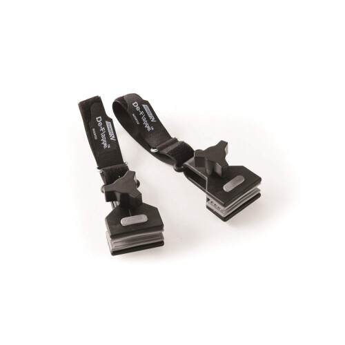 Camco RV Awning De-Flapper | Features a 2-Inch Wide Clamp with Soft Grippers a Durable Nylon Design and a 13-Inch Strap Length | 2-Pack (42061)