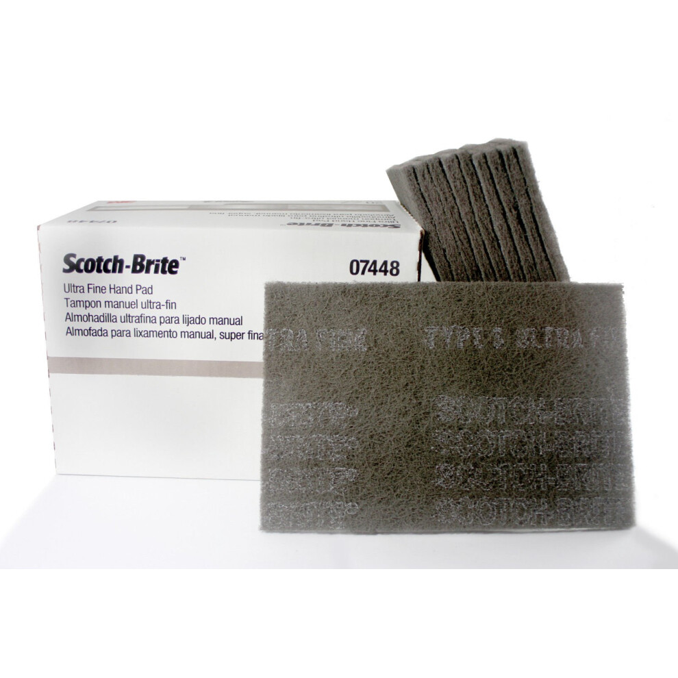 3M 7448/07448 (1/2 Box - 10 pads) Scotch Brite Ultra Fine Hand Sanding