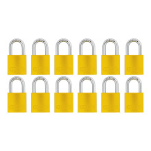 ABUS Zlta kldka z blokada 72/40 z szekla 1"""" 12 sztuk z jednakowymi kluczami 12 kldek z 24 kluczami