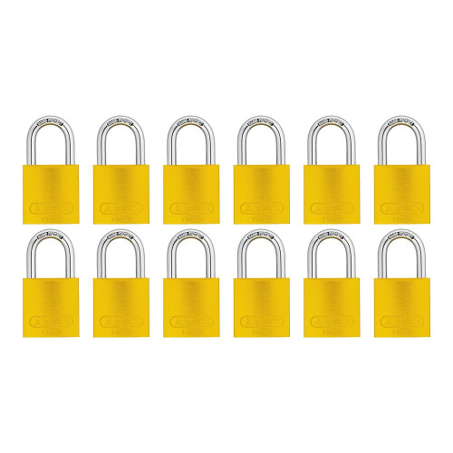 Abus Lucchetto ABUS Yellow 72/40 Lockout Tagout con archetto da 1"""" 12 pezzi chiave