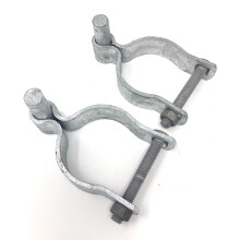 Pressed Steel Chain Link Fence Post Hinge w/Bolt - (2 Sets Pack) (2-3/