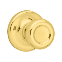 Kwikset Mobile Home Interior Passage Door Knob  Handle For Closet and Hallway Doors  Non-Locking Doorknob in Polished Brass