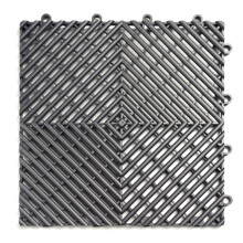 RaceDeck Free-Flow Open Rib Design, langlebige ineinandergreifende modulare Garagenbodenfliesen (24er-Pack), Graphit