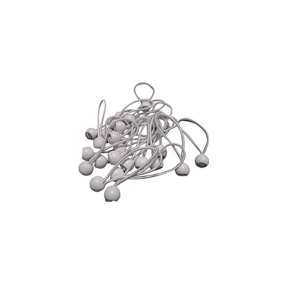 Impact 8"" Ball Bungee Cords 25 Count White 853878007097