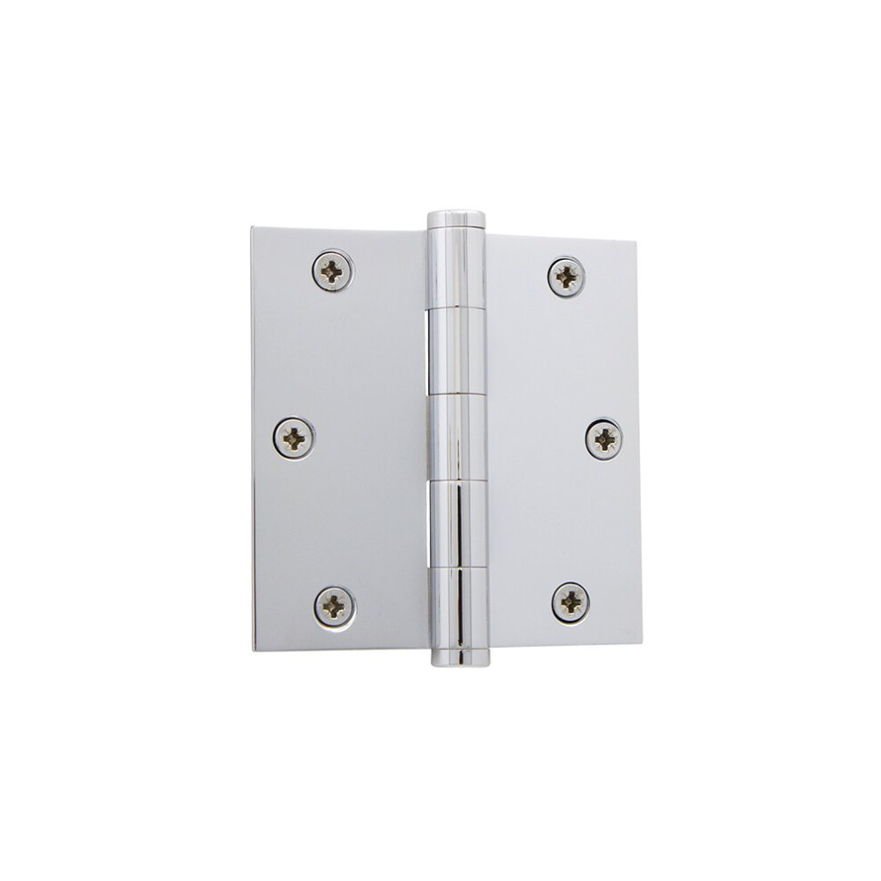 Photos - Other for Repair Grandeur Hardware 819971 3.5"" Button Tip Residential Hinge with Square Corners in Bright Chrome 3.5"" x 3.5""