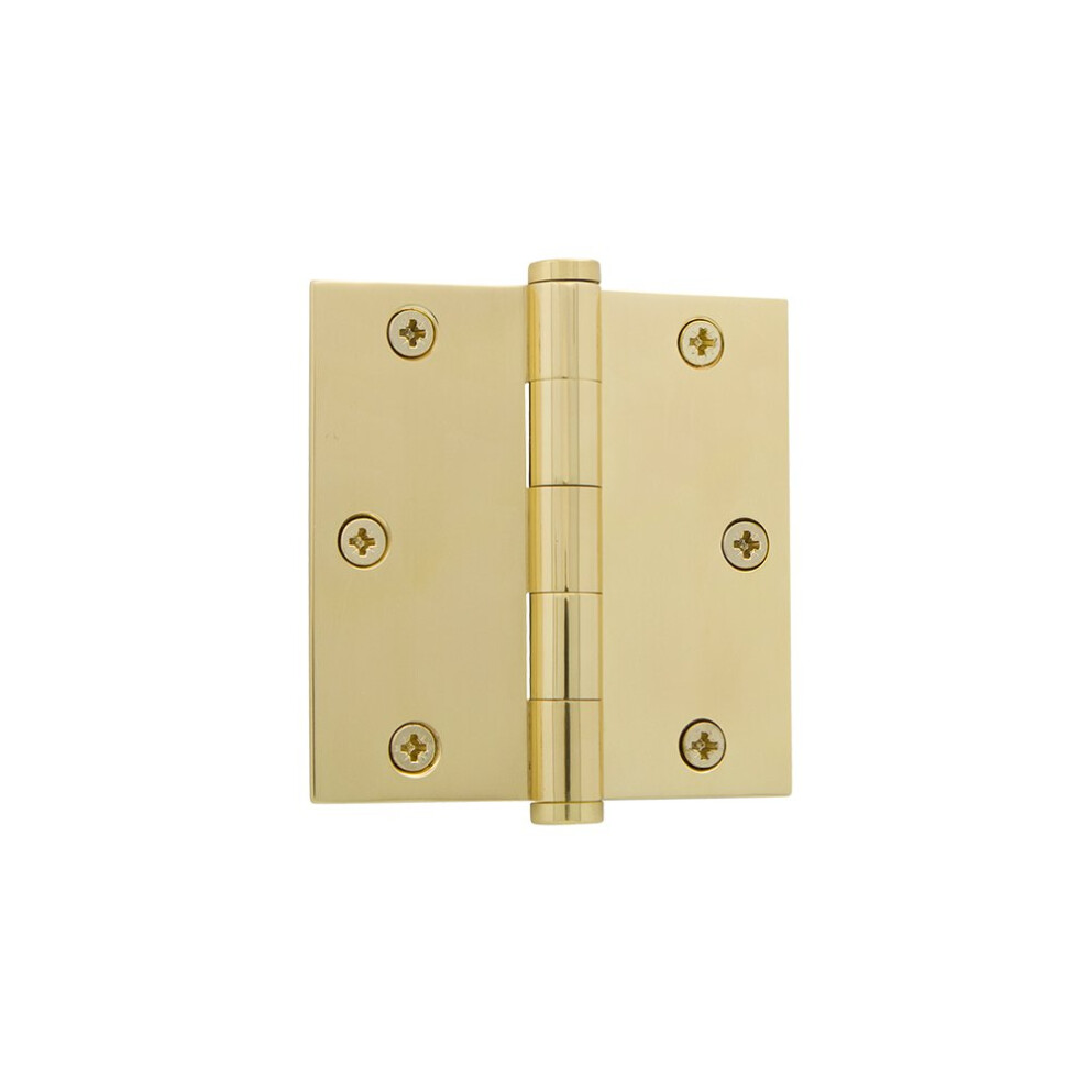 Photos - Other for Repair Grandeur Hardware 819976 3.5"" Button Tip Residential Hinge with Square Corners in Unlacquered Brass 3.5"" x 3.5""