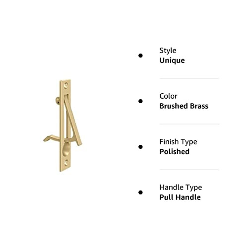 Deltana Ep475u4 Edge Pull  Brushed Brass  4 2