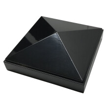 Tapa de poste piramidal de aluminio de 4"" x 4"" para postes de metal - Ajuste a presi   n -