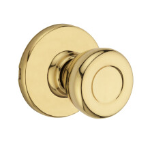 Kwikset Tylo Interior Passage Door Knob  Handle For Closet and Hallway Doors  Non-Locking Doorknob in Polished Brass
