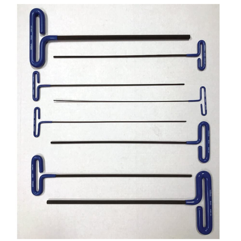 Eklind 55208 Cushion Grip Hex T-Key Allen Wrench - 8Pc Set Metric Mm Sizes 2-10 (12In Shaft) 037516552082