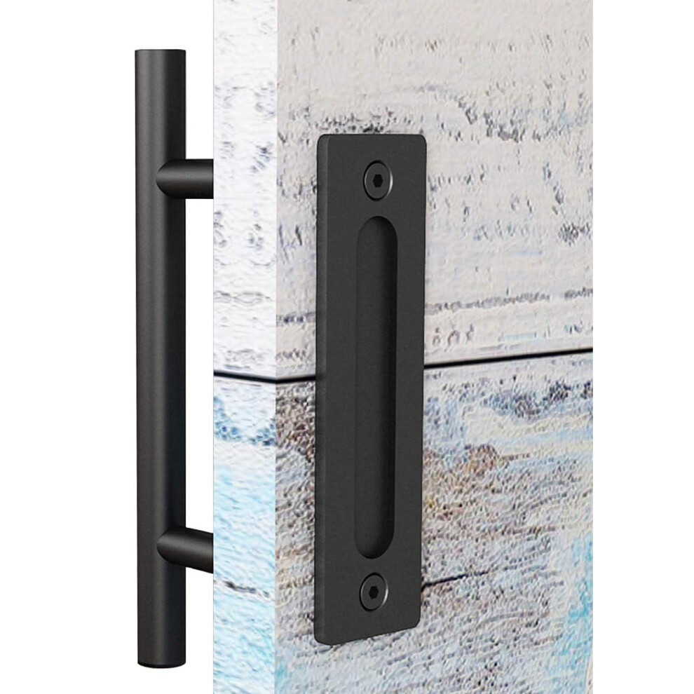 Easelife 12"" Sliding Barn Door Handles And Pulls Rustic Double Sided 711176257982