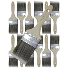 12PK 3 tommer flad b?rste Premium V?g/Trim Hus Paint Pensel S?t til professionelle malere og husejere Malerpensler til kabinetd?k Hegn Interi?r E