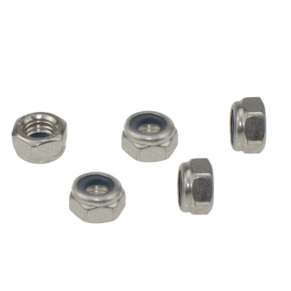 304 Stainless Steel Hex Nut Nylock Locknuts A2-70 (5 M8-Left Hand 1.2 757255910485