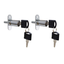 VictorsHome Push Plunger Lock 19mm x 23mm Cilinderkop Verchroomd Zinklegering Sleutels Verschillende Verpakking 2
