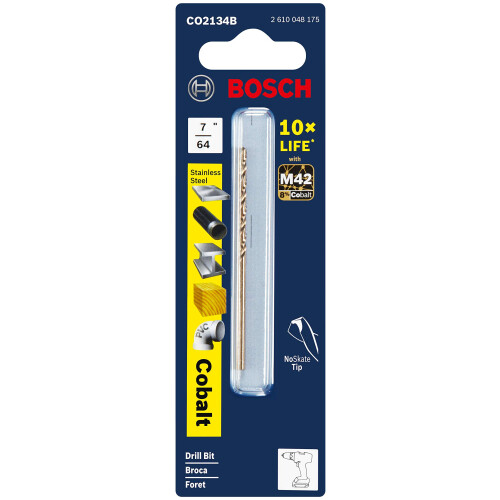 Bosch Bosch CO2134B 7/64 in. x 2-5/8 in. Cobalt M42 Drill bit 1
