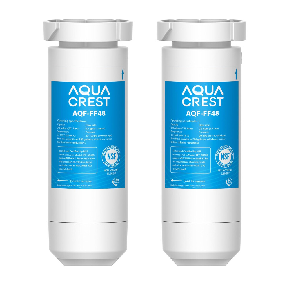Aqua Crest Xwf KüHlschrank-Wasserfilter, Ersatz FüR Ge Xwf-Wasserfilter, Nsf-Zertifiziert, 2 Filter-image