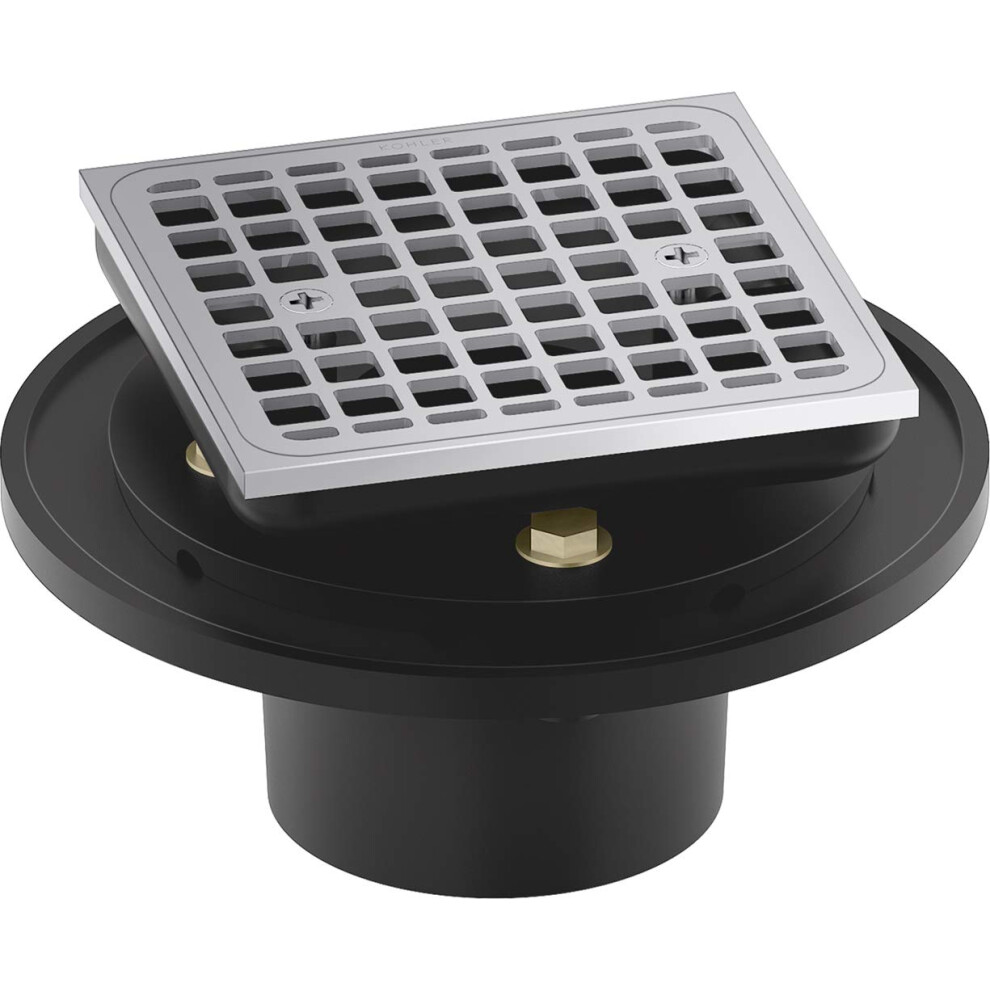 Kohler 22673-Cp Clearflo Square Brass Tile-In Shower Drain 885612766823