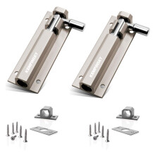 Enertai 2PCS Fechadura Deslizante de Segurança com Latch de Alumínio Sólido (7.5cm) para Privacidade