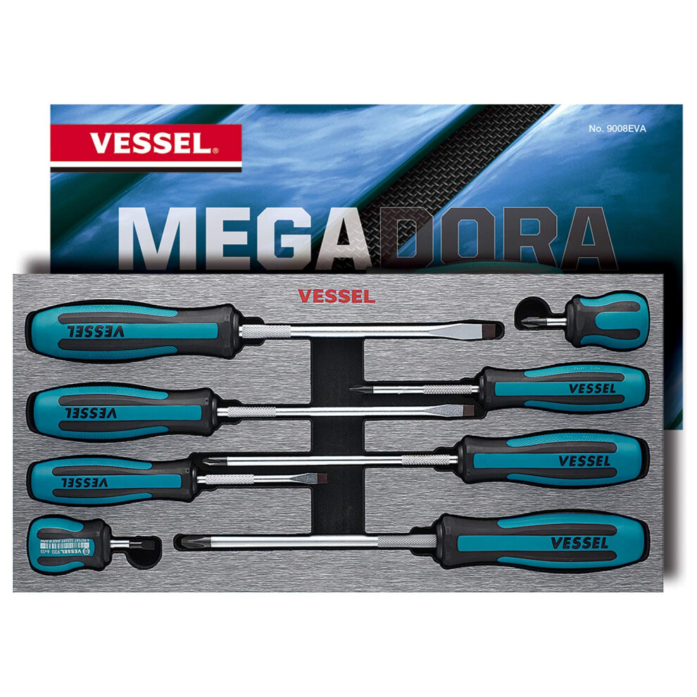 VESSEL MEGADORA Screwdriver Set 8pcs 9008EVA EVA foam set-image-OPC-PFRNPBH-NEW