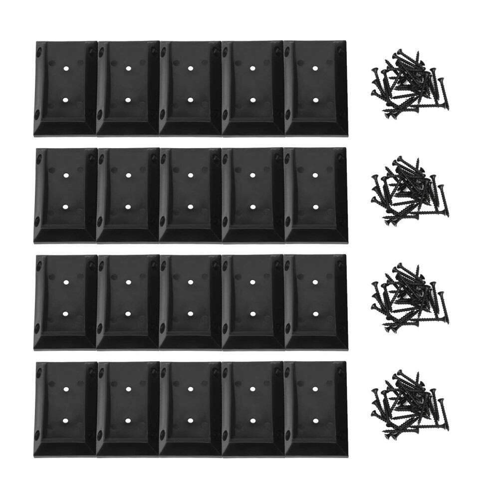 Eapele Lot de 20 connecteurs de supports de garde-corps de terrasse pour balustrades en bois 2x4
