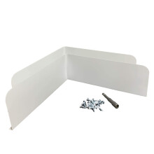 Eagle 1 Rain Gutter Valley Splash Guards lige eller b?jet (2 pr. Ordre) inkluderer skruer og 1/4 """" bit driver (klassisk b?jet hvid)